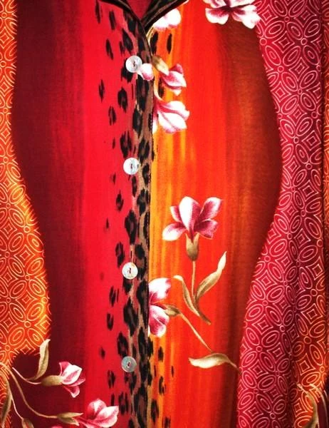 #Bruin, bordeaux, oranje blouse, maat 44 (meer 46) – photo 4
